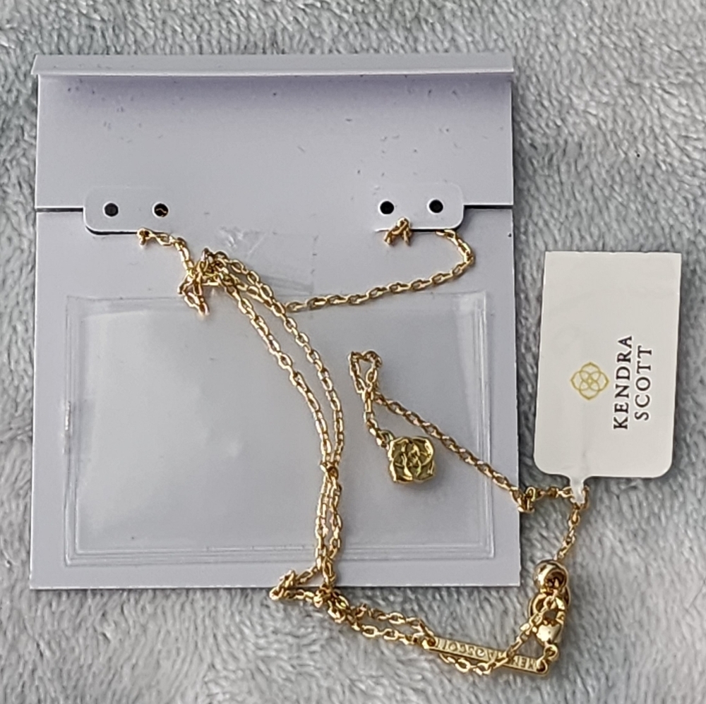 Gold "Greyson Sunburst"  Necklace with Dazzling Fixed Pendant NEW! Kendra Scott - Picture 4 of 8